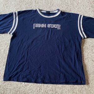 Penn State Navy Ringer T-Shirt - Collegiate Short Sleeve